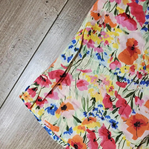 Liz Claiborne Crazy Horse Floral Cotton Lightweight Button Down Shirt Size Small - Picture 10 of 15